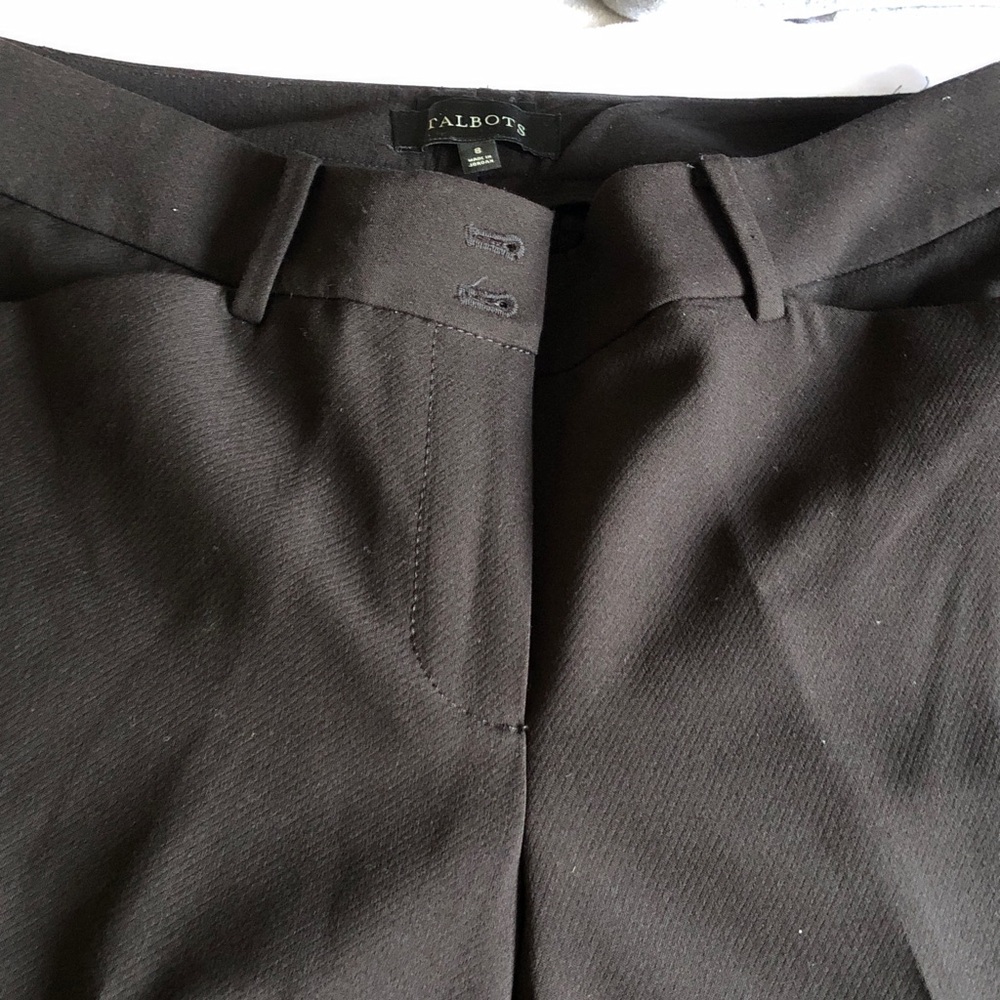 Talbots Black Straight-Leg Dress Pants